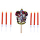 A pack of 7, Gryffindor Harry Potter Cake Candles.