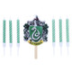 A pack of 7, Slytherin Harry Potter Cake Candles.