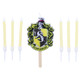 A pack of 7, Hufflepuff Harry Potter Cake Candles.