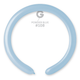 A pack of 100 2" Marshmallow Powder Blue Entertainer Balloons, manufactured by Gemar.