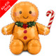 A 34 inch Gingerbread Man Foil Balloon, manufactured by Partydeco.
