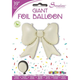 A 39 inch Cream Bow Foil Balloon.