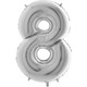 40 inch Silver Number 8 Foil Balloon (1)