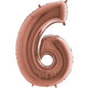 40 inch Rose Gold Number 6 Foil Balloon (1)