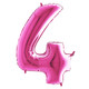 40 inch Fuchsia Number 4 Foil Balloon (1) 40 inch Fuchsia Number 4 Foil Balloon (1)