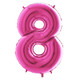 40 inch Fuchsia Number 8 Foil Balloon (1) 40 inch Fuchsia Number 8 Foil Balloon (1)
