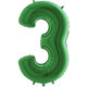 40 inch Green Number 3 Foil Balloon (1)