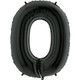 40 inch Black Number 0 Foil Balloon (1)