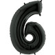 40 inch Black Number 6 Foil Balloon (1)