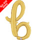 Air-Fill Gold Script Letter B Foil Balloon (1)