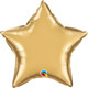 20" Chrome Gold Star Foil Balloon (1) - UNPACKAGED