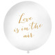 3ft Gold Love Is In the Air White Latex Balloon (1)