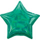 18" Green Iridescent Star Foil Balloon (1) - UNPACKAGED