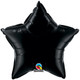 20" Onyx Black Star Foil Balloon (1) - UNPACKAGED