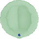 18" Matte Green Round Foil Balloon (1) - UNPACKAGED