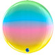 15" Globe Rainbow Foil Balloon (1) - UNPACKAGED