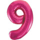 34 inch Unique Magenta Number 9 Foil Balloon (1)