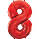 34 inch Unique Red Number 8 Foil Balloon (1)