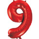 34 inch Unique Red Number 9 Foil Balloon (1)