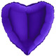 18" Indigo Blue Heart Foil Balloon (1) - UNPACKAGED