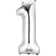 34 inch Anagram Silver Number 1 Foil Balloon (1)