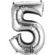 34 inch Anagram Silver Number 5 Foil Balloon (1)