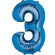 34 inch Anagram Blue Number 3 Foil Balloon (1)