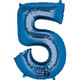 34 inch Anagram Blue Number 5 Foil Balloon (1)