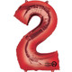 34 inch Anagram Red Number 2 Foil Balloon (1)
