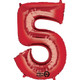 34 inch Anagram Red Number 5 Foil Balloon (1)