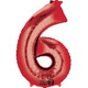 34 inch Anagram Red Number 6 Foil Balloon (1)