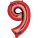34 inch Anagram Red Number 9 Foil Balloon (1)