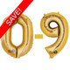 34 inch Anagram Gold Numbers Starter Kit - 36 Balloons