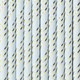 Light Blue Dainty Striped Paper Straws (10)