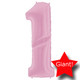 64 inch Pastel Pink Number 1 Foil Balloon (1)