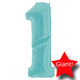 64 inch Pastel Blue Number 1 Foil Balloon (1)