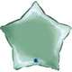 18" Platinum Tiffany Blue Star Foil Balloon (1) - UNPACKAGED