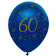 12 inch 60th Birthday Navy & Gold Latex Balloons (6)
