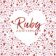 Ruby Anniversary Foil Stamped Paper Napkins (16)