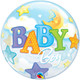 22 inch Baby Boy Moon & Stars Bubble Balloon (1)