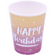Rose Gold Birthday Ombre Paper Cups (8)