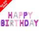 14 inch Happy Birthday Mixed Foil Letter Balloon Pack (1)