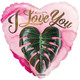 18 inch Love You Leaf Heart Eco Foil Balloon (1)