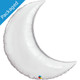 35 inch Silver Crescent Moon Foil Balloon (1)