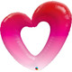 42 inch Pink Ombre Heart Foil Balloon (1)
