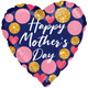 28 inch Mother's Day Navy & Pink Dots Foil Balloon (1)