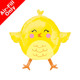 10 inch Chicky Foil Balloon (1) - UNPACKAGED