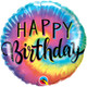 18 inch Birthday Tie Dye Swirls Foil Balloon (1)