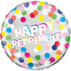 18 inch Colourful Dots Retirement Foil Balloon (1)