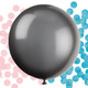 24 inch Gender Reveal Black Latex Balloon & Confetti (1)